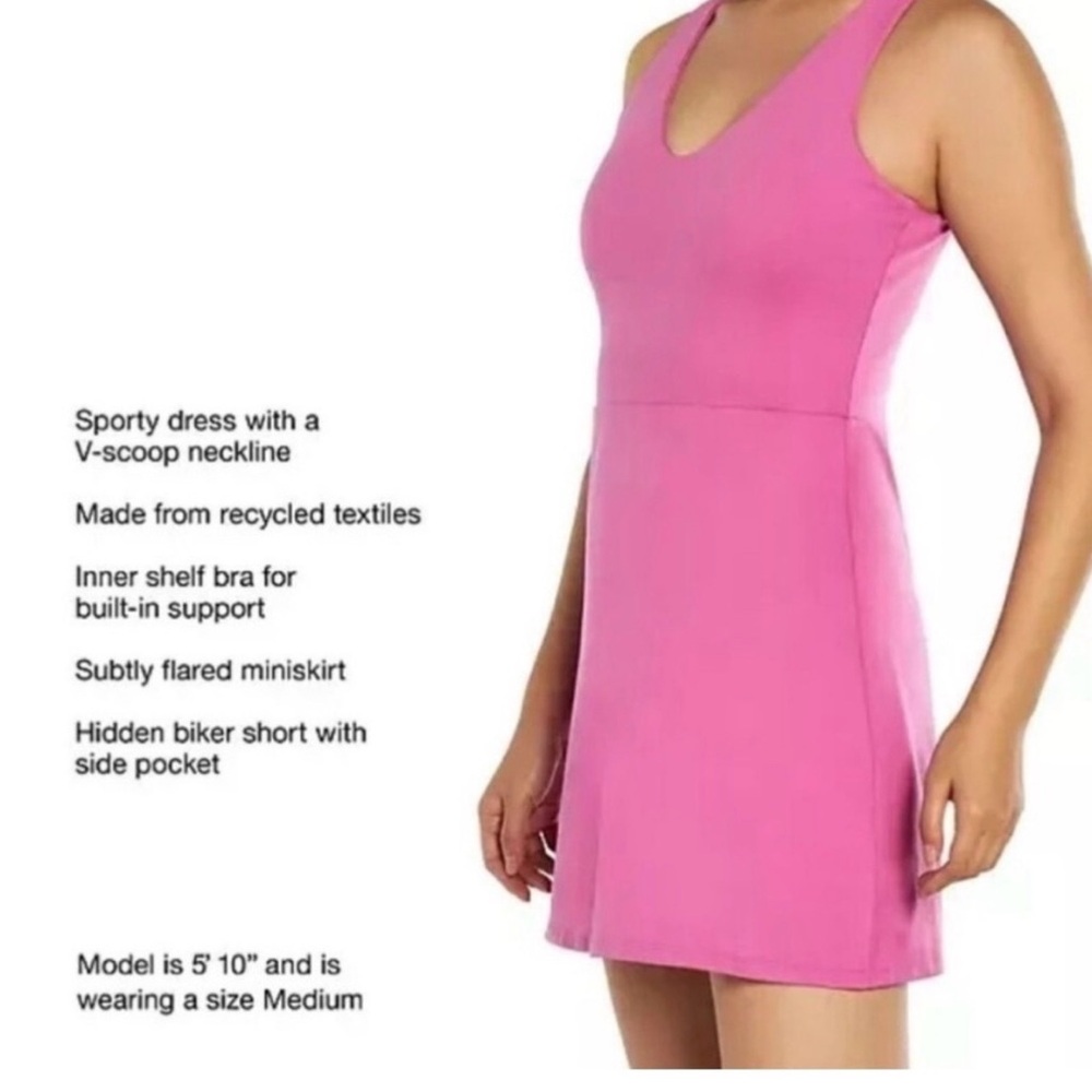 GapFit size large Pink V-Neck active tank dress Dress